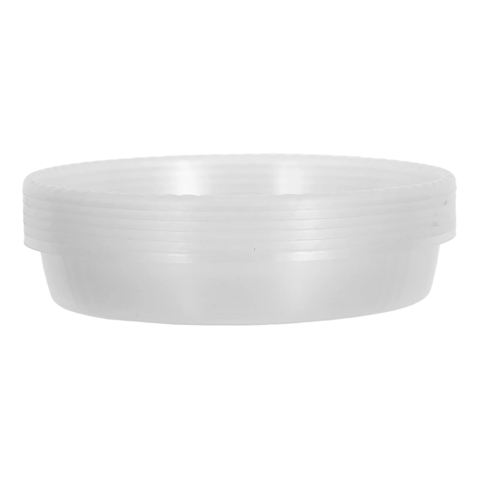 

6 Pcs Clear Plastic Saucer Round Drip Trays Plant Water Tray Drainage Plates for Indoor Plants Flower Pots Balcony Office