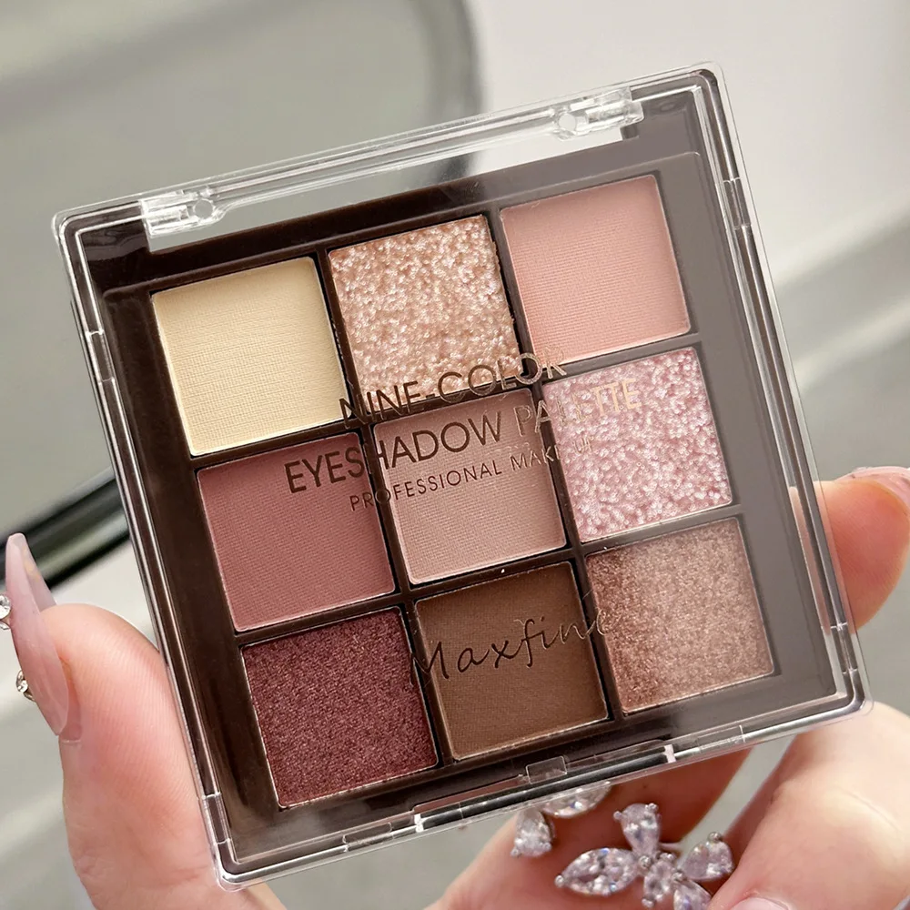 

Pearlescent Matte 9 Color Glitter Disk Eye Shadow Brightening High Gloss Eye Shadow Color Palette Waterproof And Durable