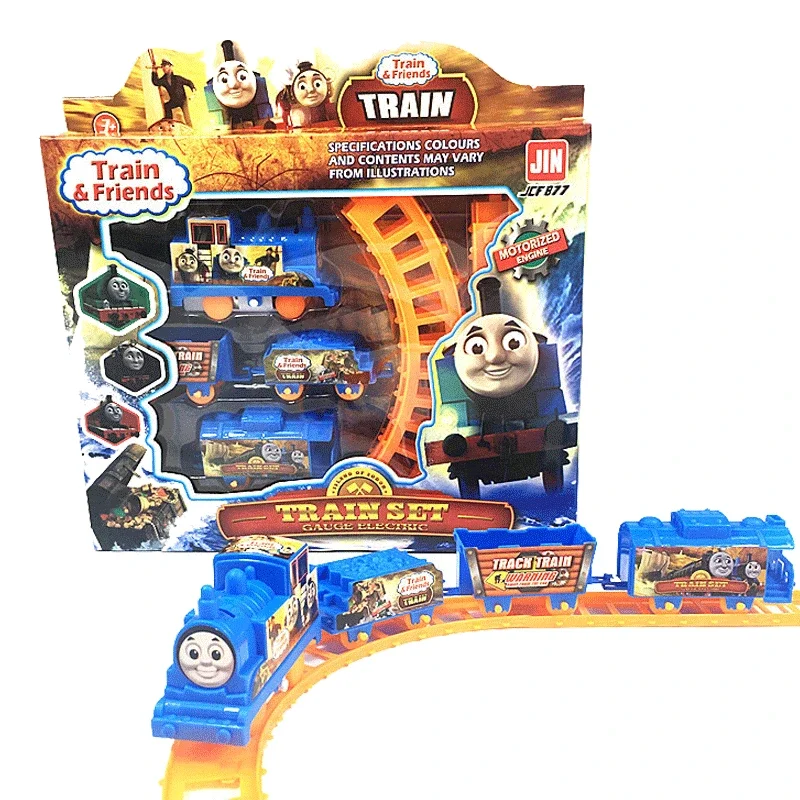 Thomas And Friends  Plastic electric Track Set Toys train Christmas gift toy for children belt three carriage tracks