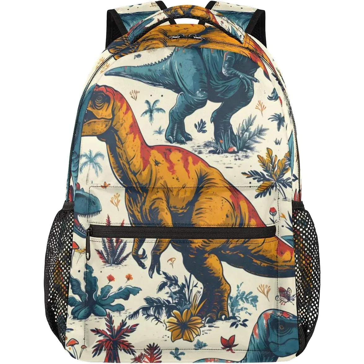 

TropicalLife Dinosaur Tropical Animal 16-дюймовый дорожный рюкзак для ноутбука для женщин и мужчин, водонепроницаемый повседневный рюкзак