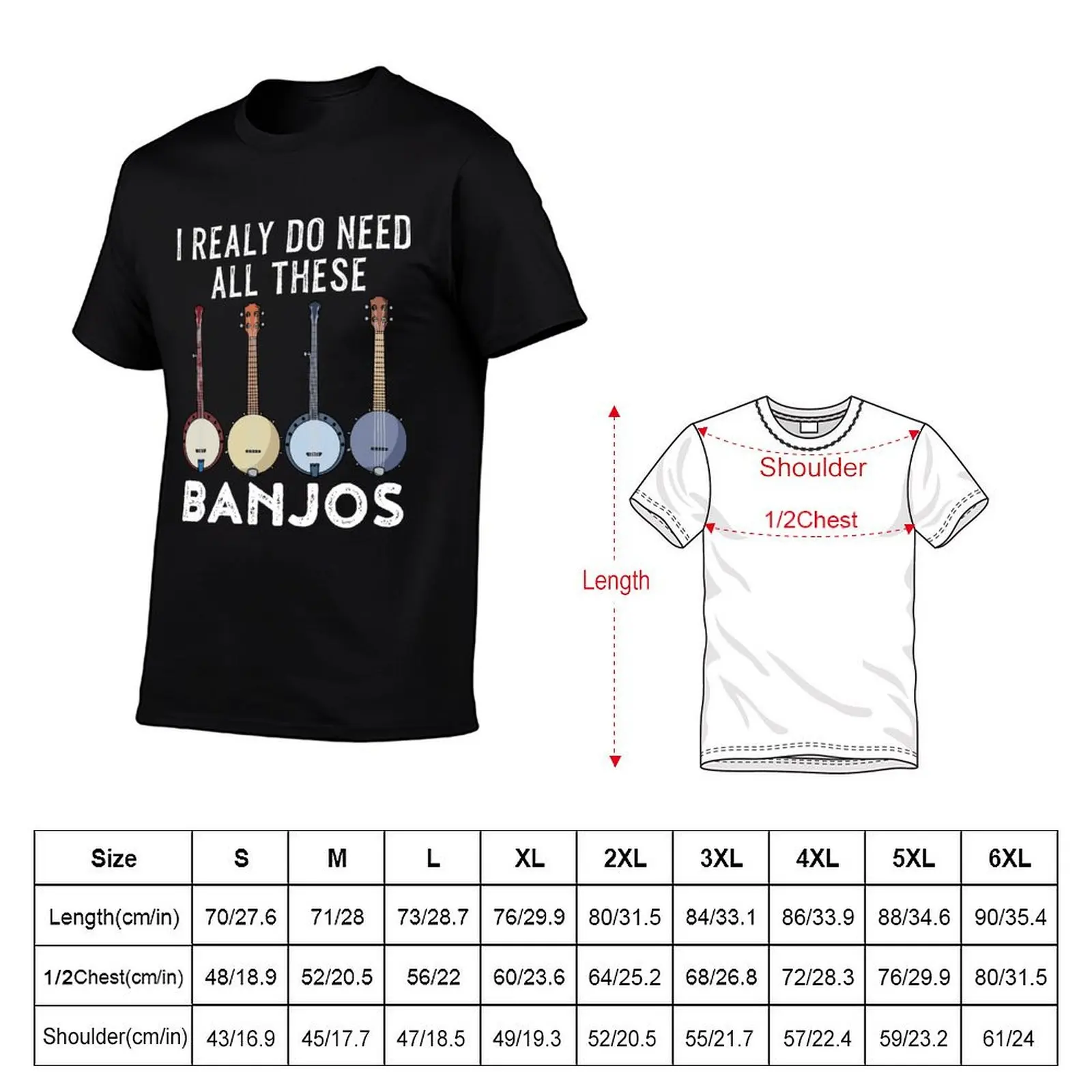 Bluegrass Banjo Shirt Country Music Banjo Gift Stringband T-Shirt Daily Wear Plain Short Sleeve Shirt