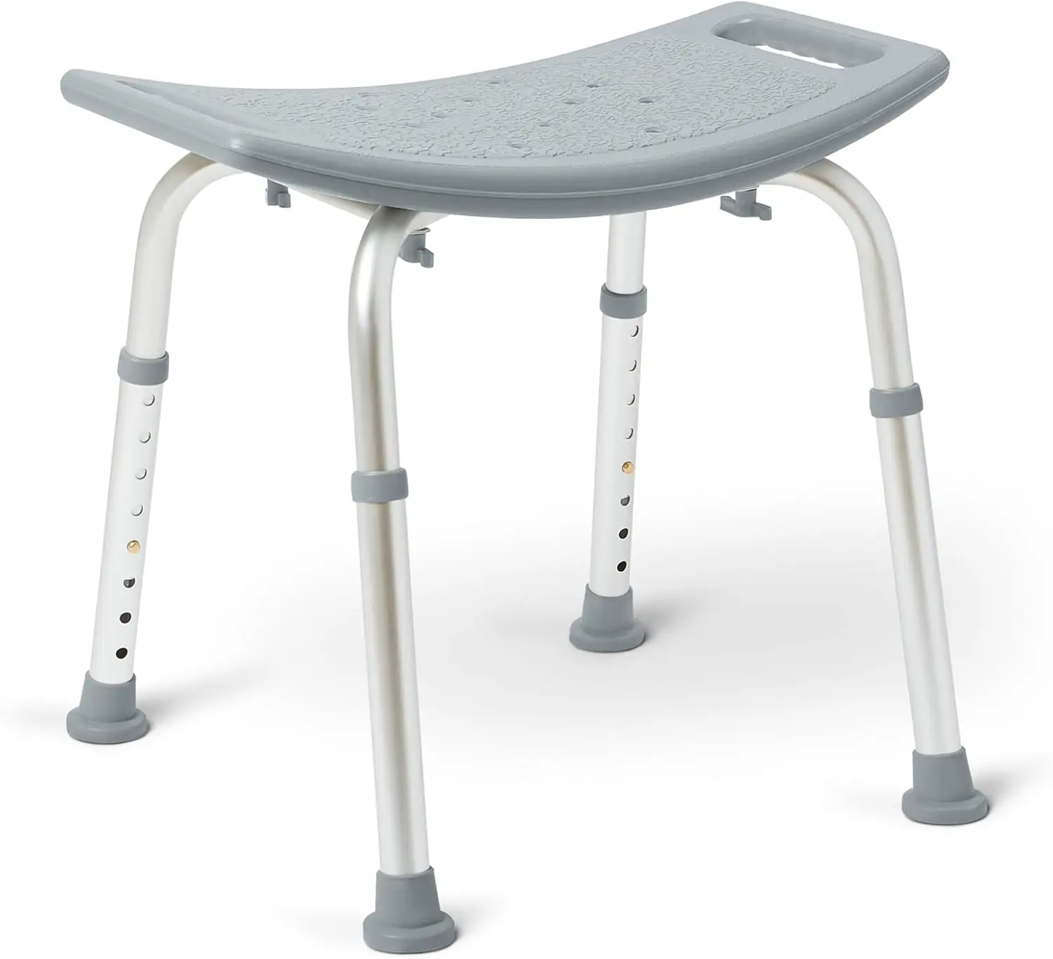 

Medline Shower Chair Without Back, Bath Bench Supports up to 400 lbs, Gray