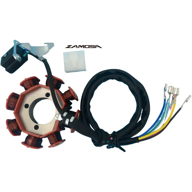 Estator Moto Magneto De Motofor Italika FT125 FT150 AKT125 FT 125 CG125 CG150 125cc 150cc 8 Pole AC Stator Coil EStator De Moto