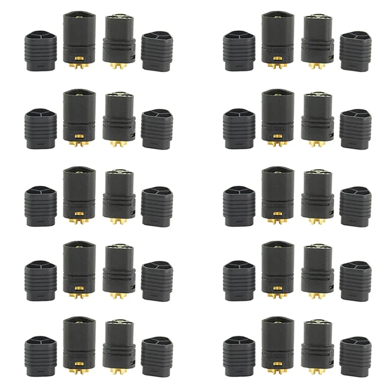 10 Pair MT60 Motor 3 Pole Connector Plug Male & Female For RC ESC To Motor