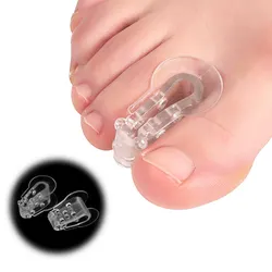 2pcToe Separatorr Silicone Toe Spreader Separator Bunion Hallux Valgus Corrector Thumb Finger Correction Straightener FootCare