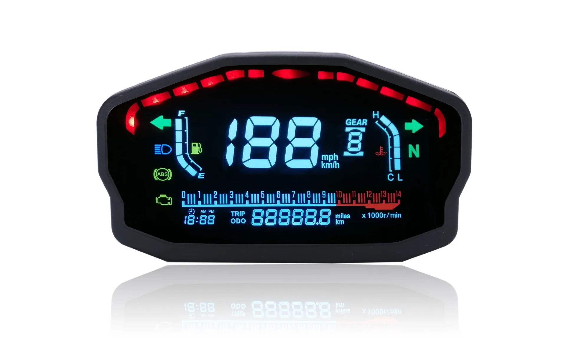 Odometer Lampu Latar Digital Speedometer Sepeda Motor