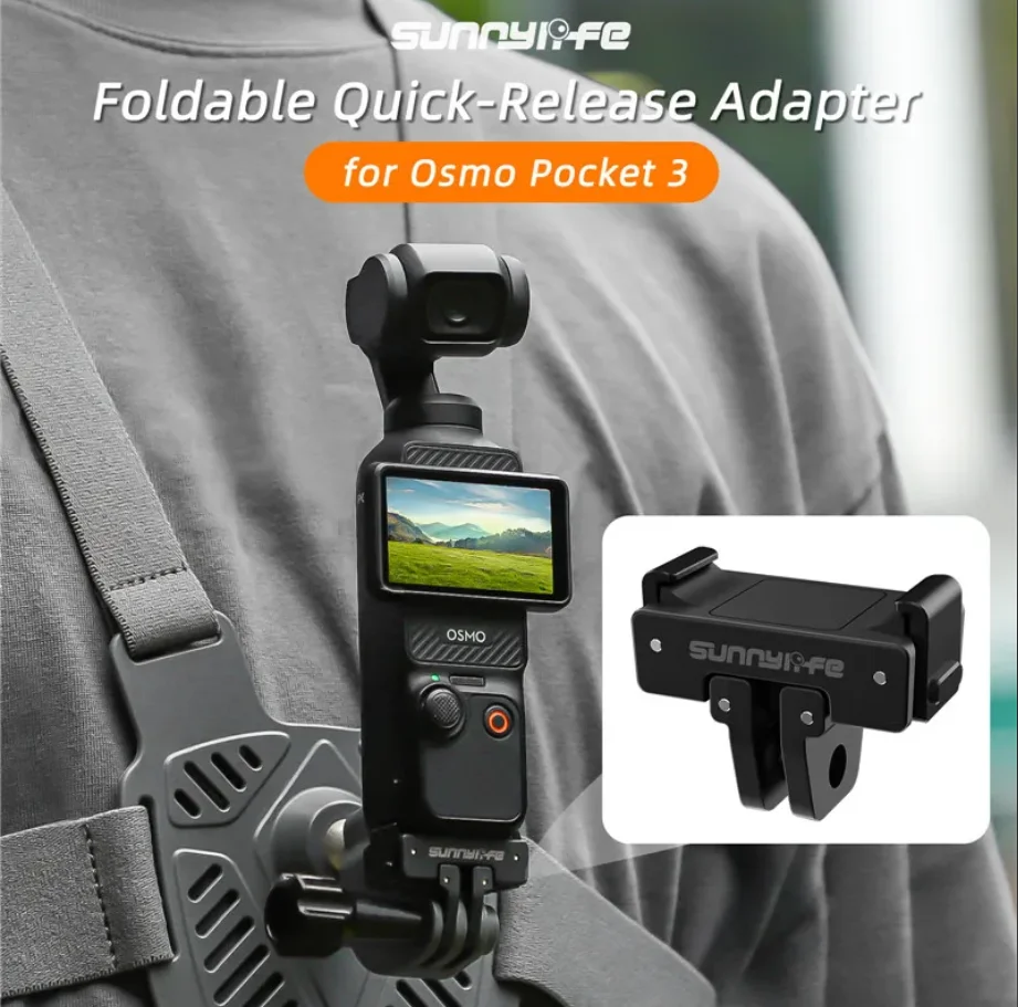 

For DJI Osmo Pocket 3 Metal Foldable Quick Release Adapter Bracket Holder 1/4 Interface Mount Camera Accessories