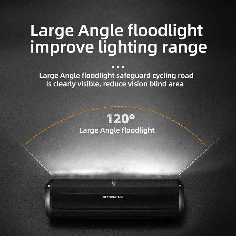 OFFBONDAGE Bicycle Light Front 1400lumens Bike Strong Light Waterproof Flashlight Usb Charging MTB Road Cycling Lamp Accessories
