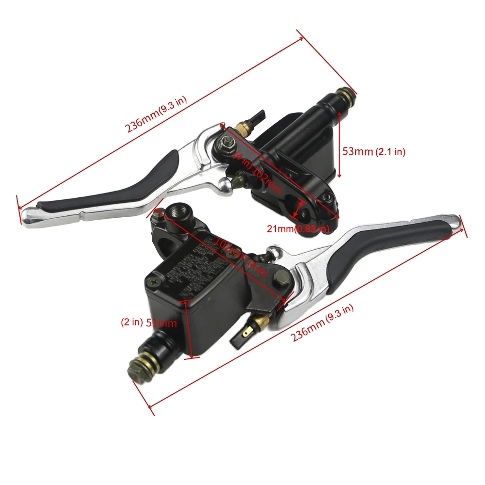 1 Pair Motorcycle Rear Brake Clutch Master Cylinder Reservoir Levers For Yamaha YQ50 Aerox MBK Nitro 1997-2013 Left Right