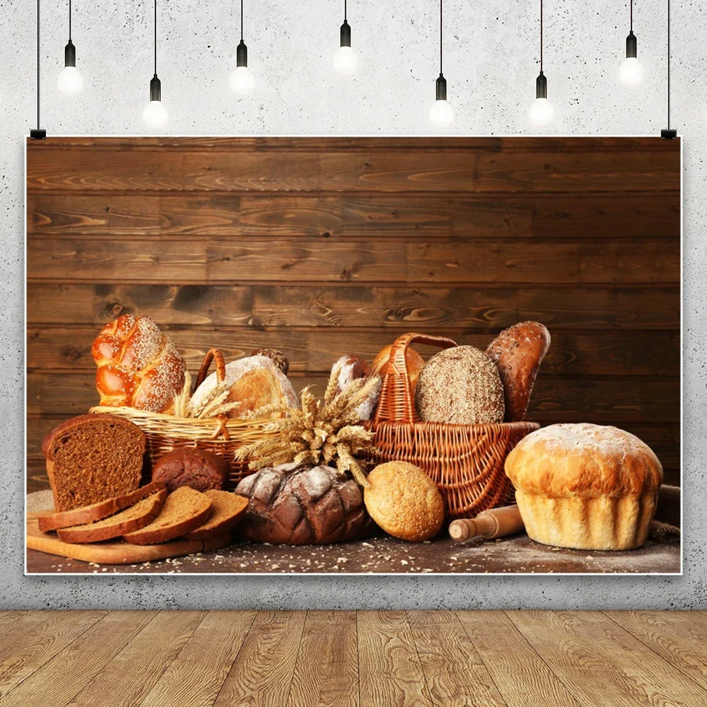 

Wooden Planks Backdrop Baking Bread Food Cake Portrait Party Kitchen Tools Photographic Backgrounds Photocall Photo Studio Shoot