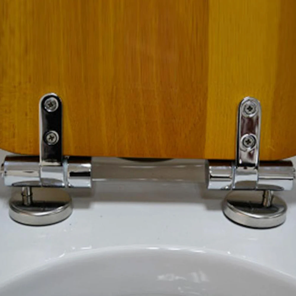 Zinc Alloy Toilet Seat Hinge Flush Toilet Cover Mounting Connector Toilet Lid Hinge Mounting Fittings Replacement Parts