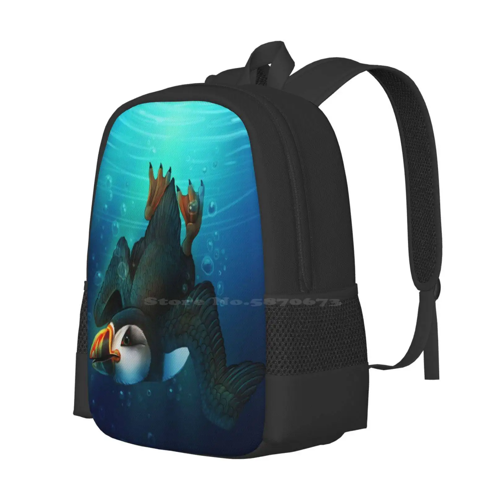 Puffin School Bags Travel Laptop Backpack Puffins Skidar Birds