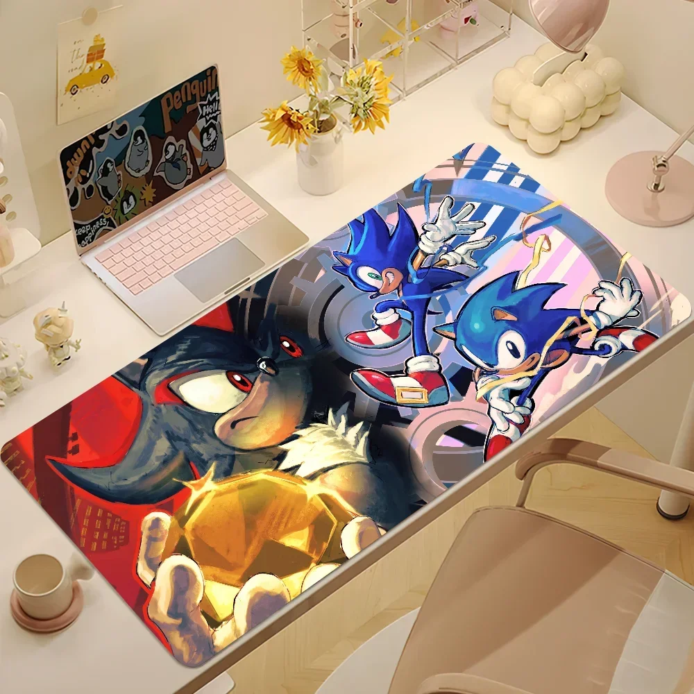 CIFBUY game speedy S-Sonic the Hedgehog Mouse Pad Mousepad Large Gaming LockEdge Thickened PC Table Desk Mat