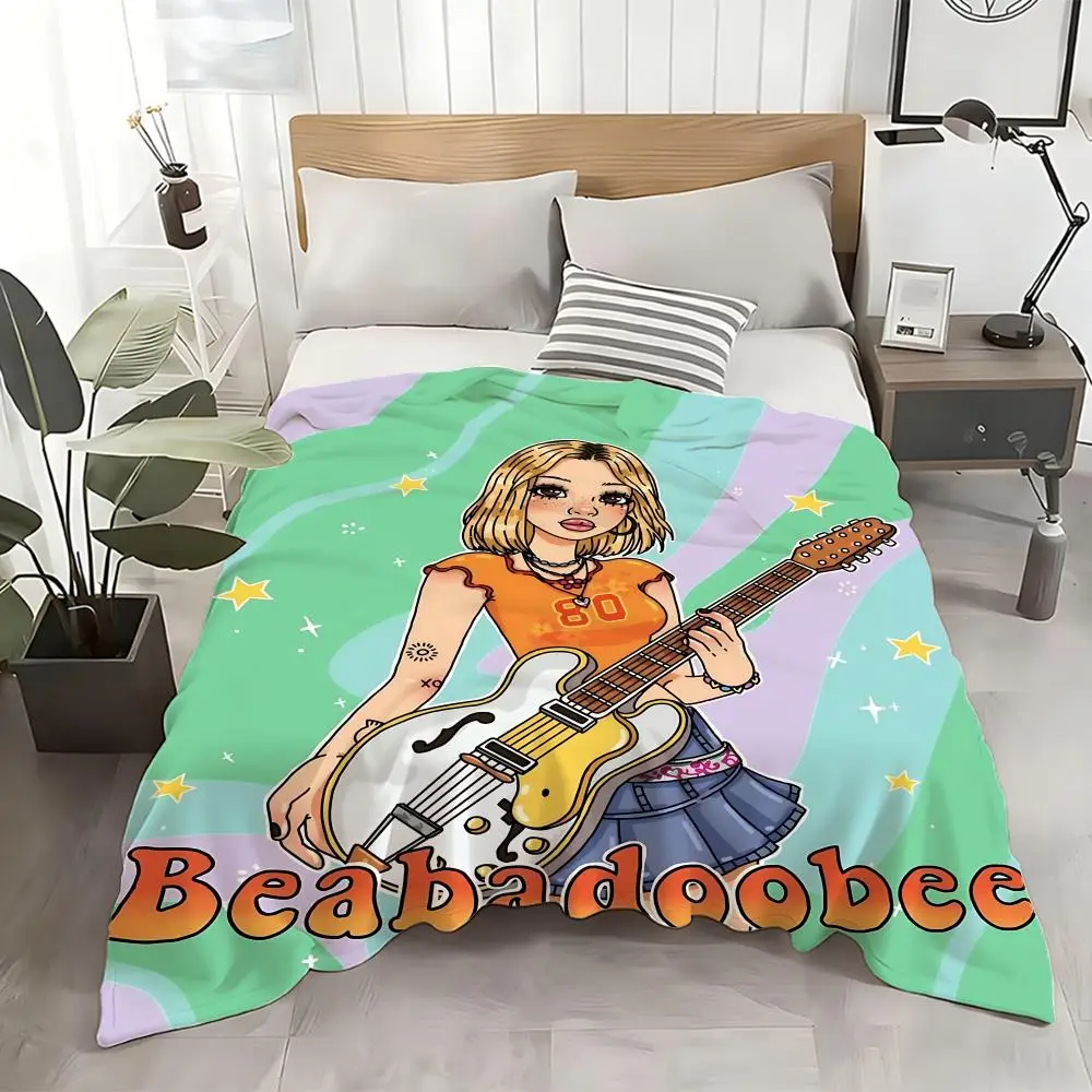 Singer Beabadoobee Album Throw Cozy Soft Flannel Throw Lightweight Skin-Friendly for Sofa Bed Office & Travel