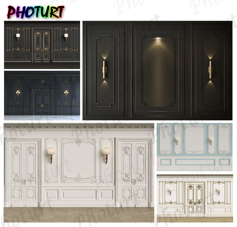 

PHOTURT Interior Photocall Vintage Grunge Wooden Wall Background Baby Shower Portrait Photography Backdrop Photophone Props