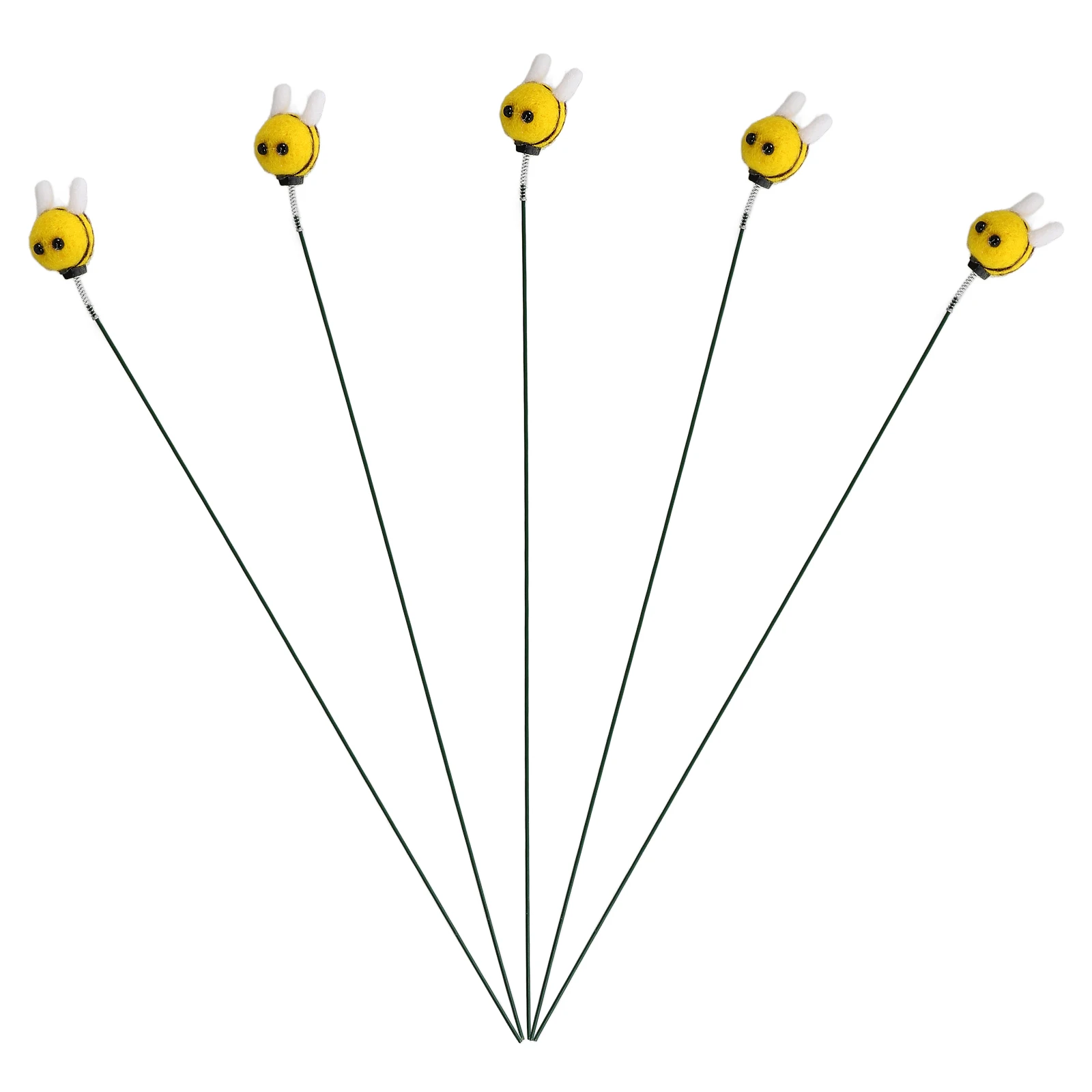 

Decorative Stakes Wool Felt Long Stick Features Cute Bees Honey Bonsai Lawn Ornament Garden Decor Housewarming Gift