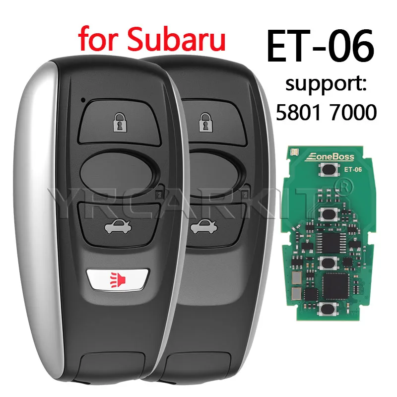 ET-06 EoneBoss Smart Car Key Fob For Subaru STI WRX Legacy Outback Ascent Crosstrek Forester Impreza 4D 8A Chip Remote Auto Key