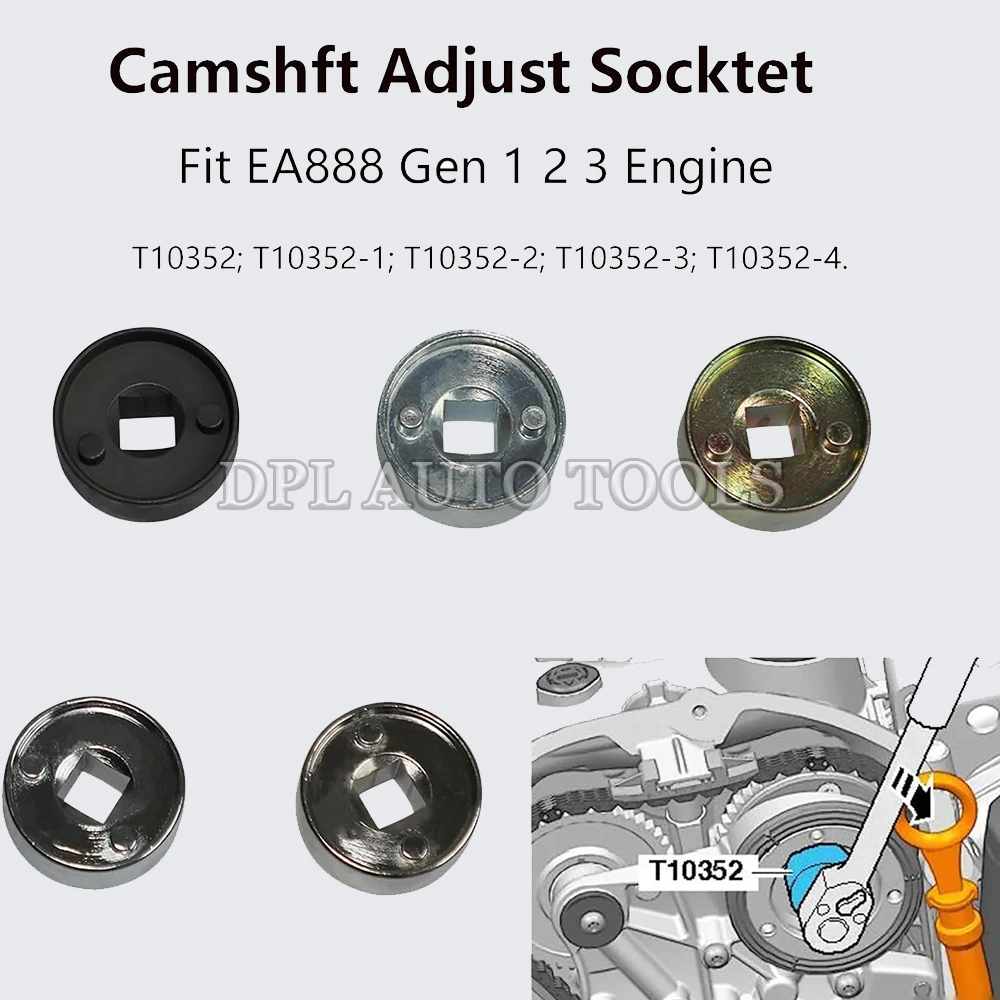 EA888 1.8 2.0 TSI TFSI เครื่องยนต์เพลาลูกเบี้ยวเพลาข้อเหวี่ยงเครื่องมือจับเวลาพร้อมเพลาลูกเบี้ยวเลื่อนเครื่องมือ spacer เข้ากันได้กับ Audi 2.0 T