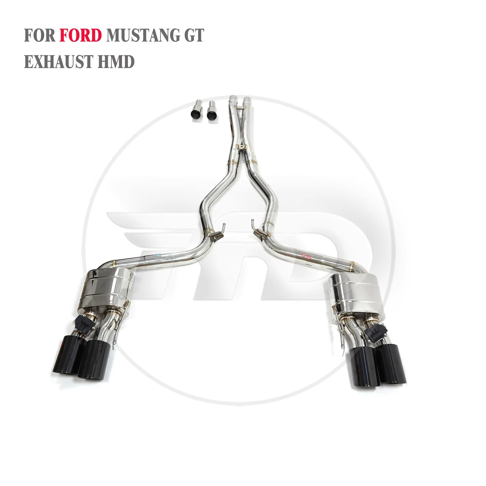 

High Quality Catback For Ford Mustang GT Stainless Steel Electronic Valve Muffler Tips High Flow Performance Discount Price HMD