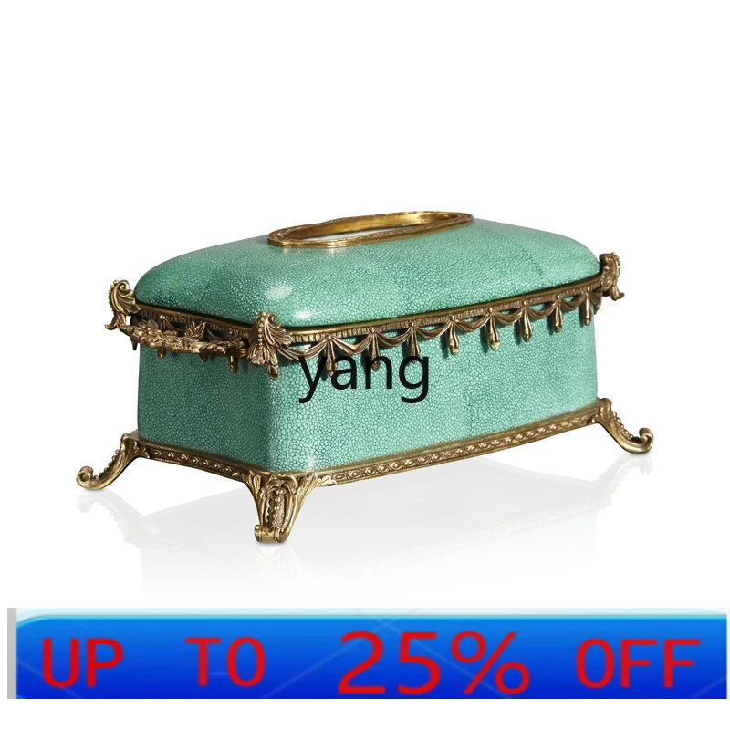 

lmm Home Ceramic Decoration Paper Extraction Box Living Room Coffee Table Tissue Box