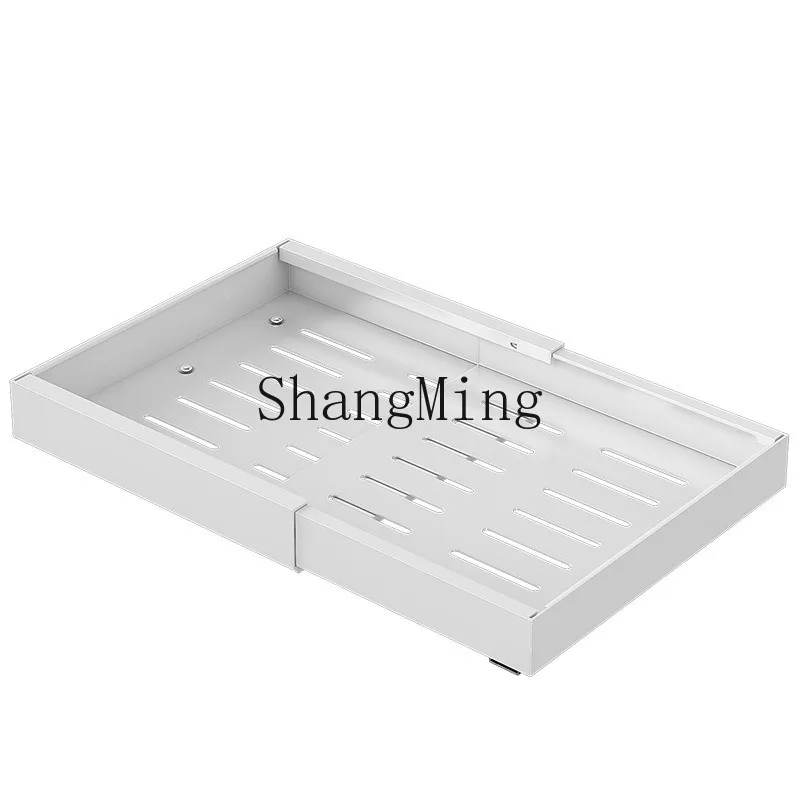 DSA Retractable Basket Shelf No Punching Kitchen Cabinet Locker Pumping Storage Artifact