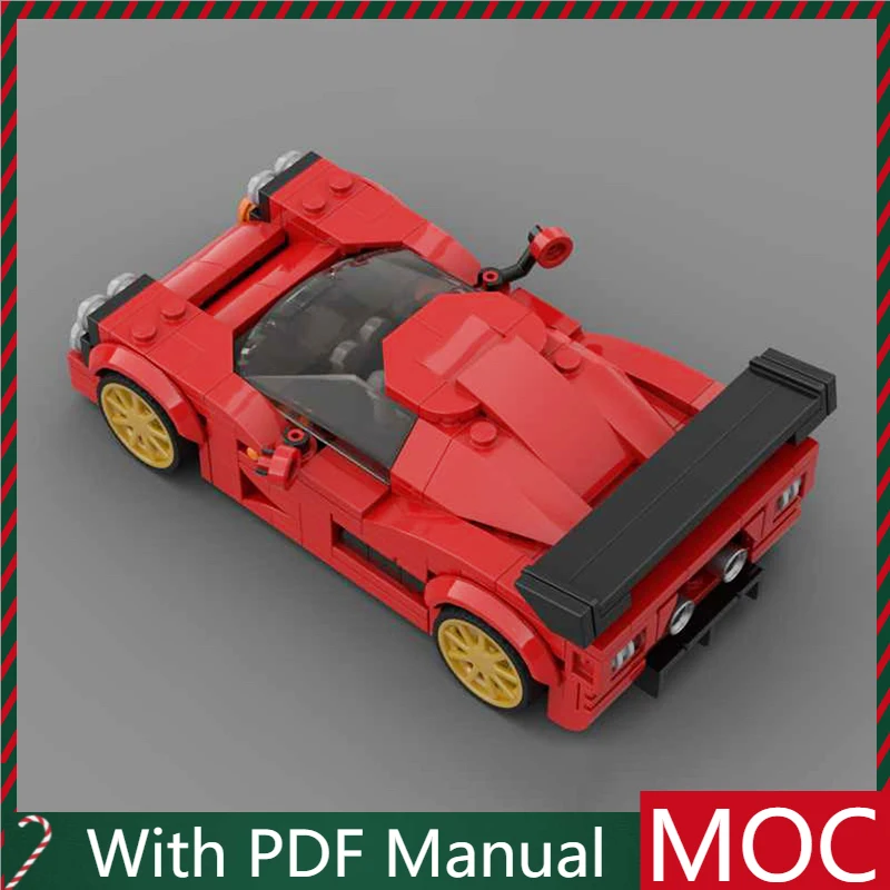 

803 PCS Hot Selling MOC Retro Red Car Modular Building Blocks Model DIY Set Kids Assembly Display Toys Festival Surprise Gifts