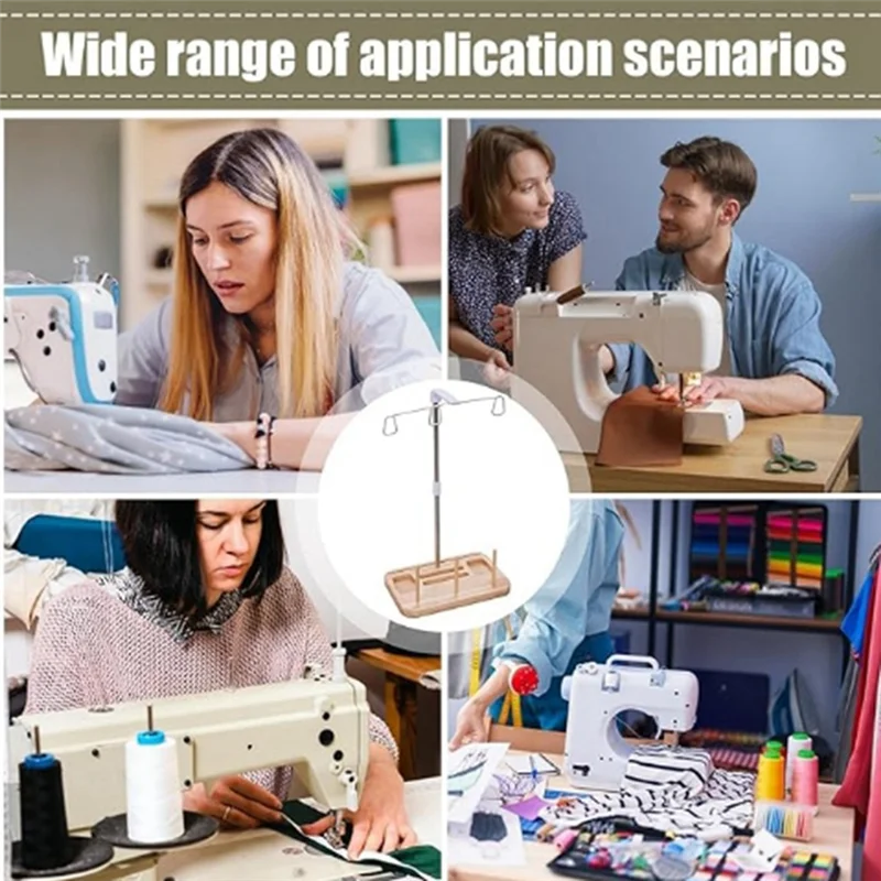 

A70P Деревянный держатель катушек для бытовых швейных машин Подставка для катушек для вышивальных машин