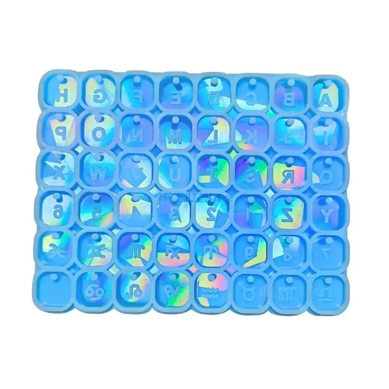 

G5GC Silicone Letter Numeral Molds Light Earrings Pendant Mold DIY Ornaments Jewelry Epoxy Crafting Mold