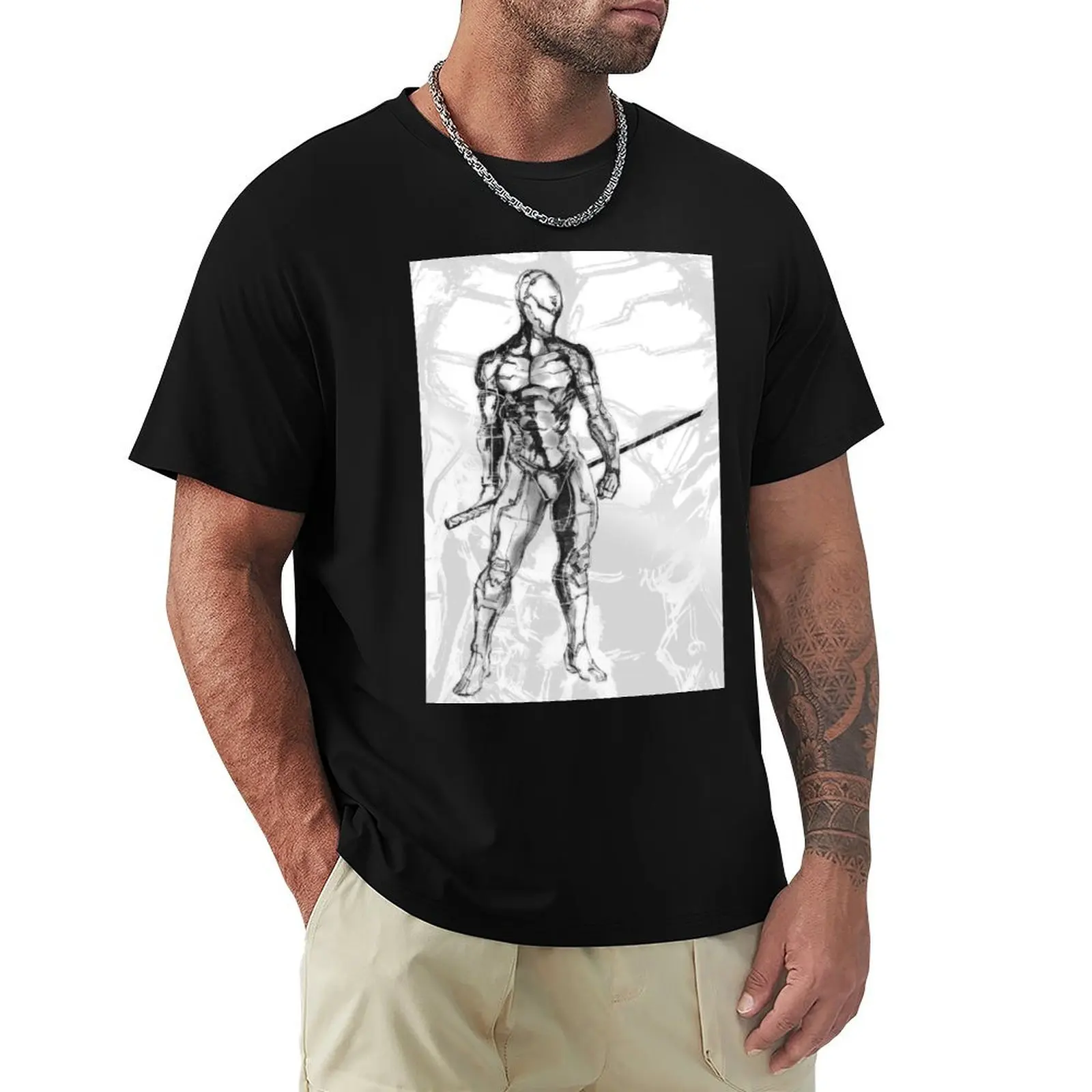 Camiseta Cyborg Ninja básica, camiseta lisa para todas las estaciones