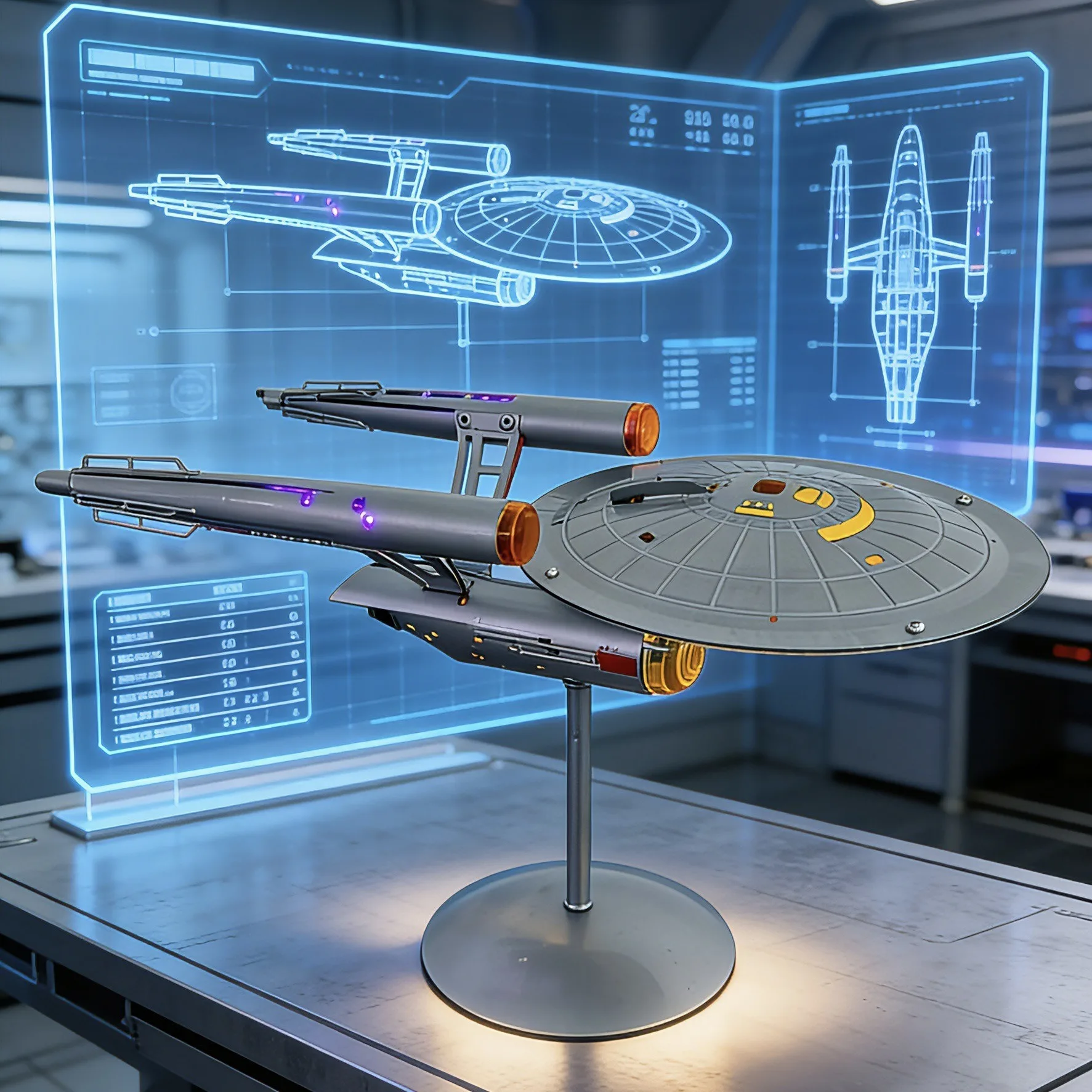 Handmade Metal Aircraft Replica Star Trek Enterprise Model Kit - Assemble Starship Ornament Collectible Toy Gift