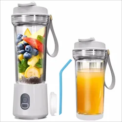 Portable Blender Electric Juicer Fruit Mixer for Kitchen Shakes Smoothies Rechargeable Juice Bottle with 500ml Cup 4000mAh 180W