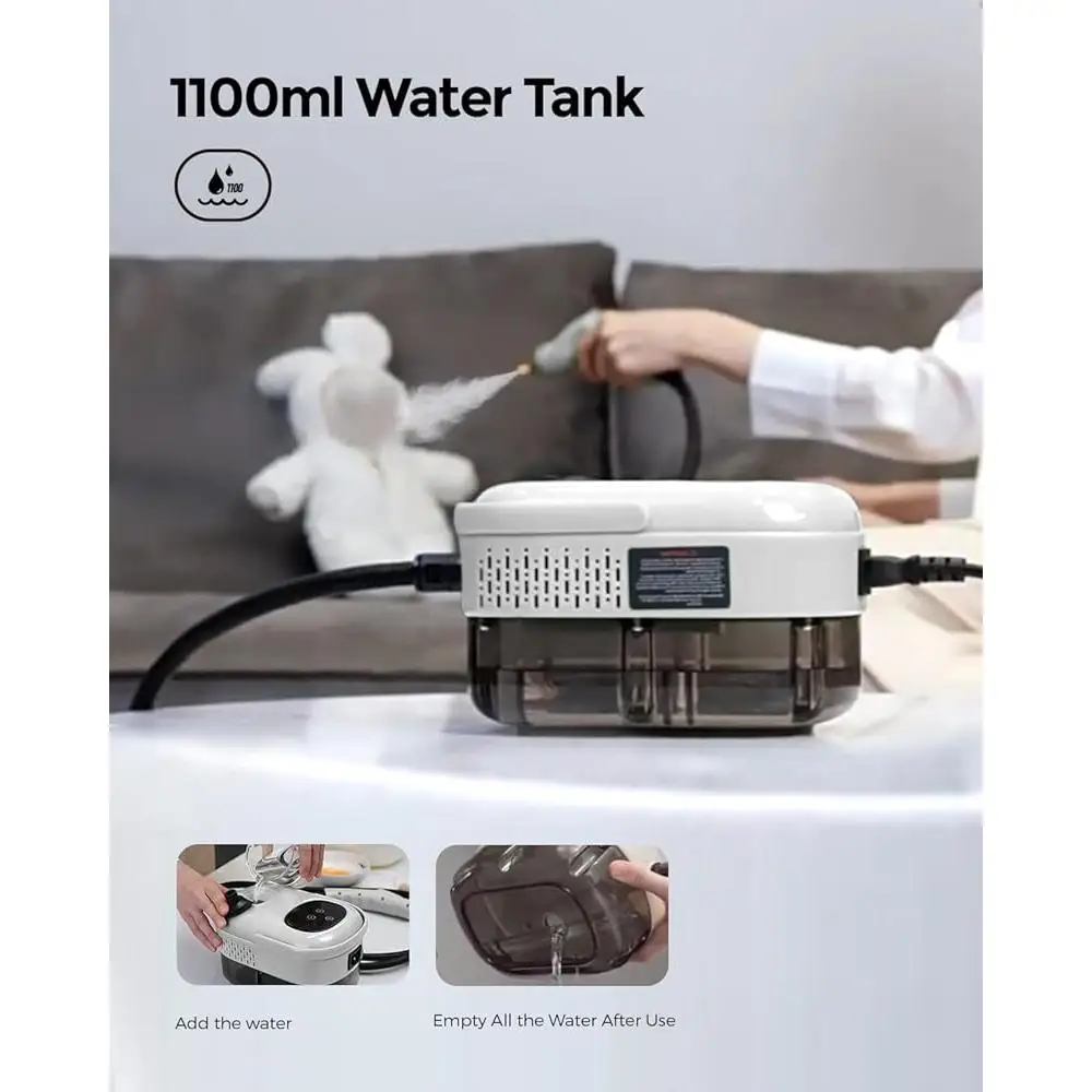 Пароочиститель под давлением, 2500 Вт, ручной многоцелевой отпариватель, 1100 мл, быстрый нагрев, 15 с, инструмент для домашней чистки автомобиля с насадками-щетками