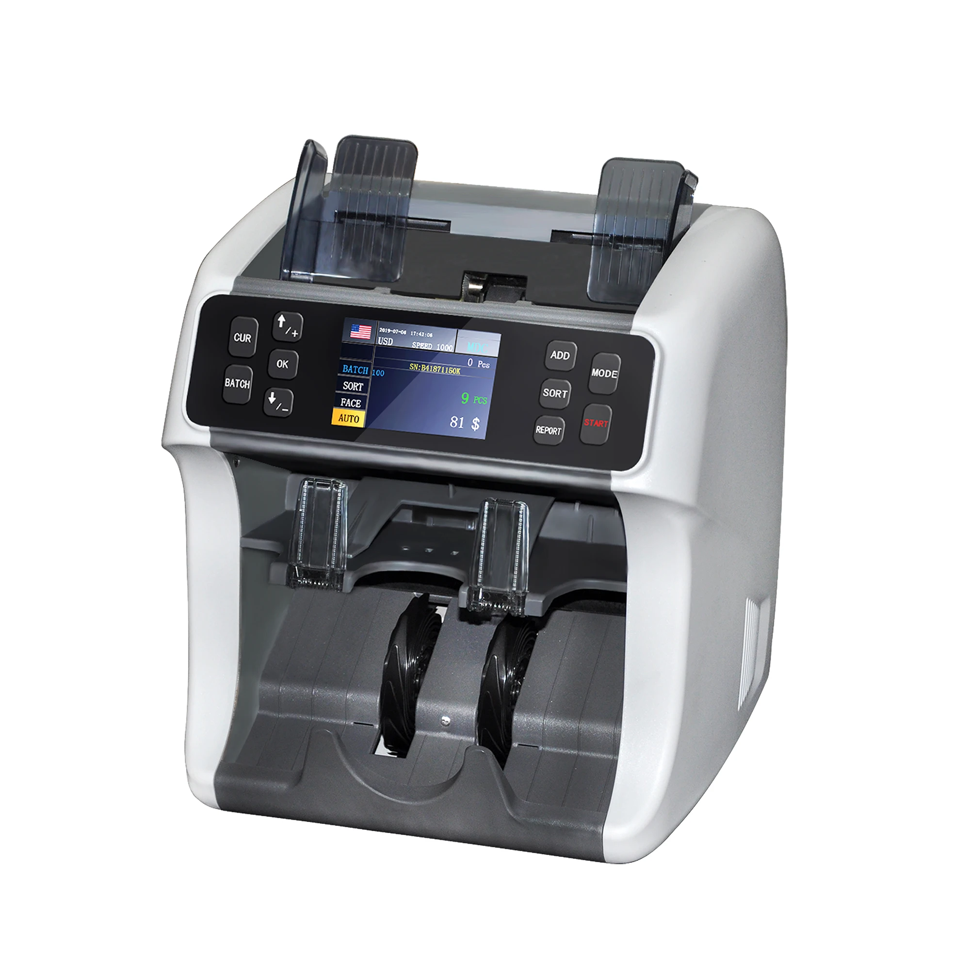 Máquina multi moeda automática contador de notas contador de dinheiro classificação e detecção de dinheiro portátil contagem de dinheiro misto