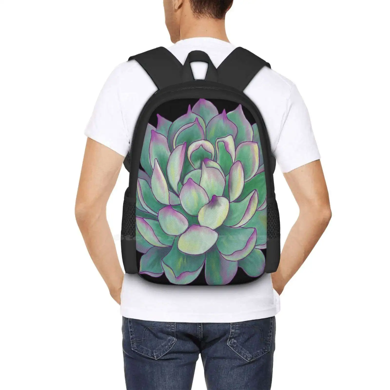 Sukkulente Pflanzen muster Design Laptop Reise Schult aschen Sukkulenten Wüste Natur Garten Kaktus grüne Blume Blumen botanisch