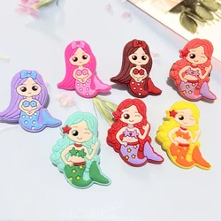 20Pcs Colorful Mermaid Girls Applique Flatback Scrapbooking Home Decor Refrigerator Magnet Crafts Phone Case Accessory