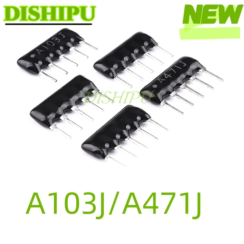 

10PCS 5 pin 5P array resistor A103J/A471J 10K/470R pin distance 2.54mm