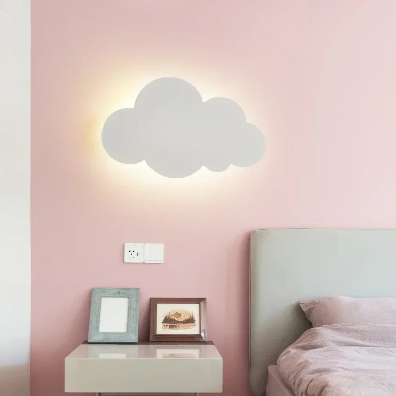 

LED Cloud Touch On/Off Switch Wall Lamp Modern Living Room Children's Bedroom Kids Minimalist Wall Lighting Decor Dimming