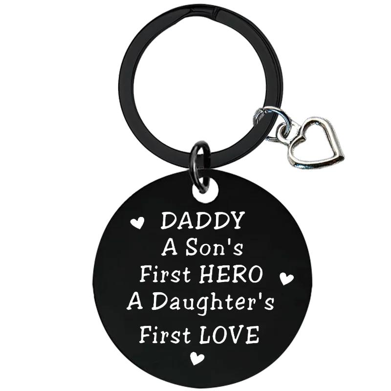 Cute Father’s Day Gifts Keychain Dad Birthday Key Chain Pendant Father’s Day Gifts Stepdad New Dad to Be Husband Gifts