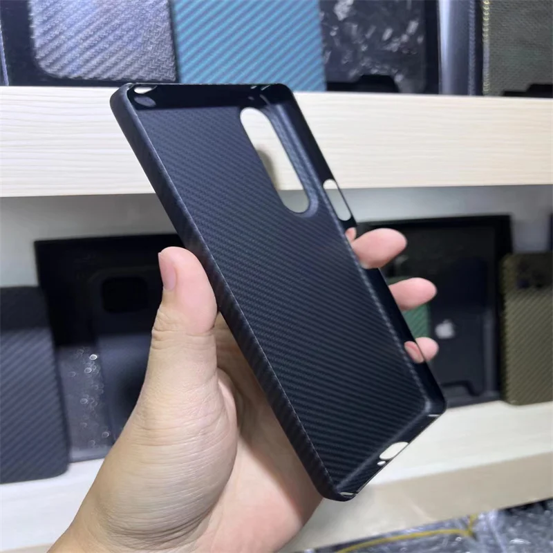 Carbon Fiber Case for Sony Xperia 1 V Phone Case Aramid Fiber Shockpfoof Protective Cover for Sony Xperia 1 V Phone Accessories