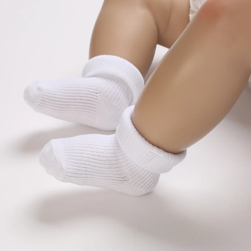 Chaussettes souples en coton blanc pour baptême, pour bébé et enfant de 0 à 18 mois, nouveauté