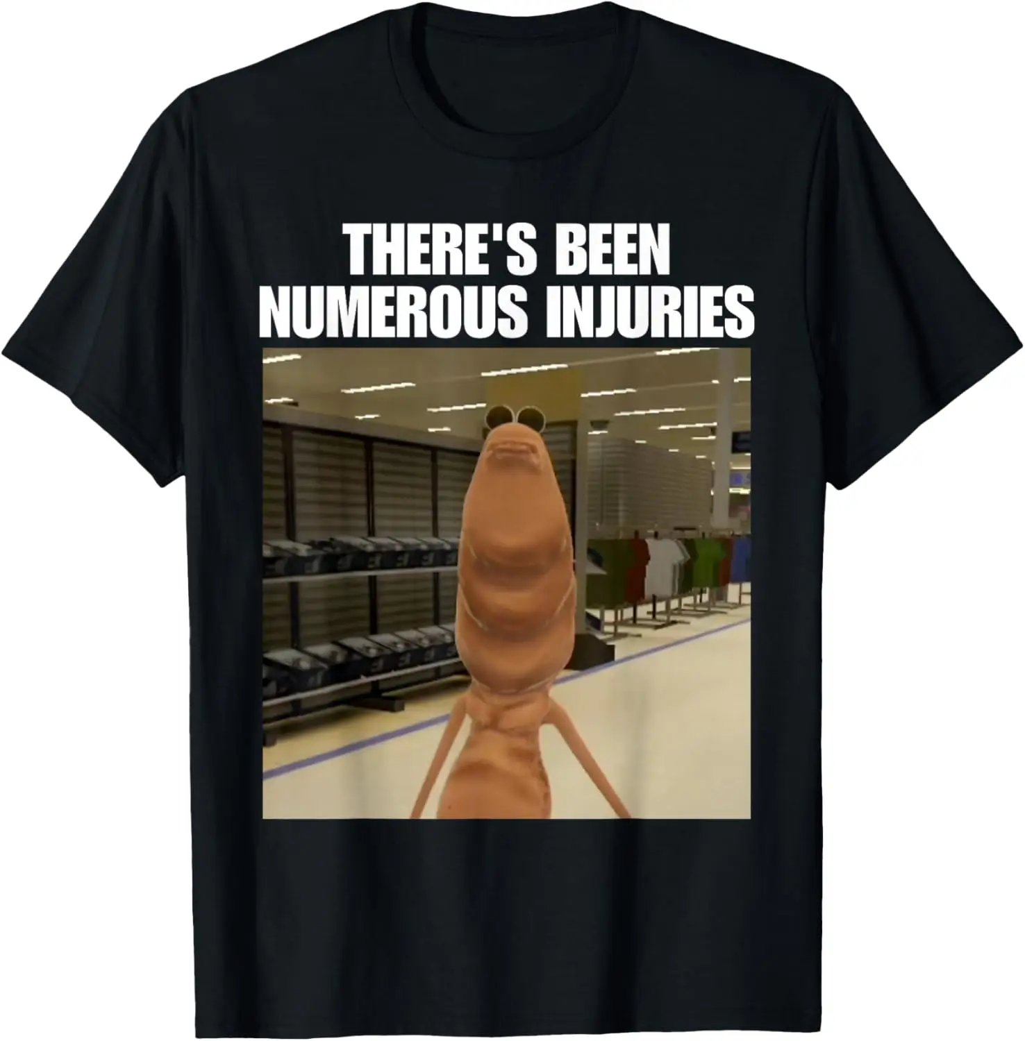 تي شيرت Marcus The Worm There's Been العديد من الإصابات، ملابس فضفاضة كاجوال عصرية تسمح بمرور الهواء