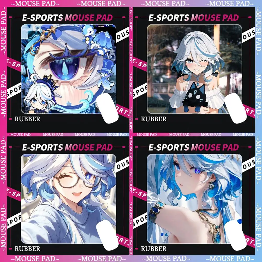 Genshin Impact Furina Mouse Pad Cartoon rubber Small mouse pad desktop computer office keyboard e-sports ROGs game