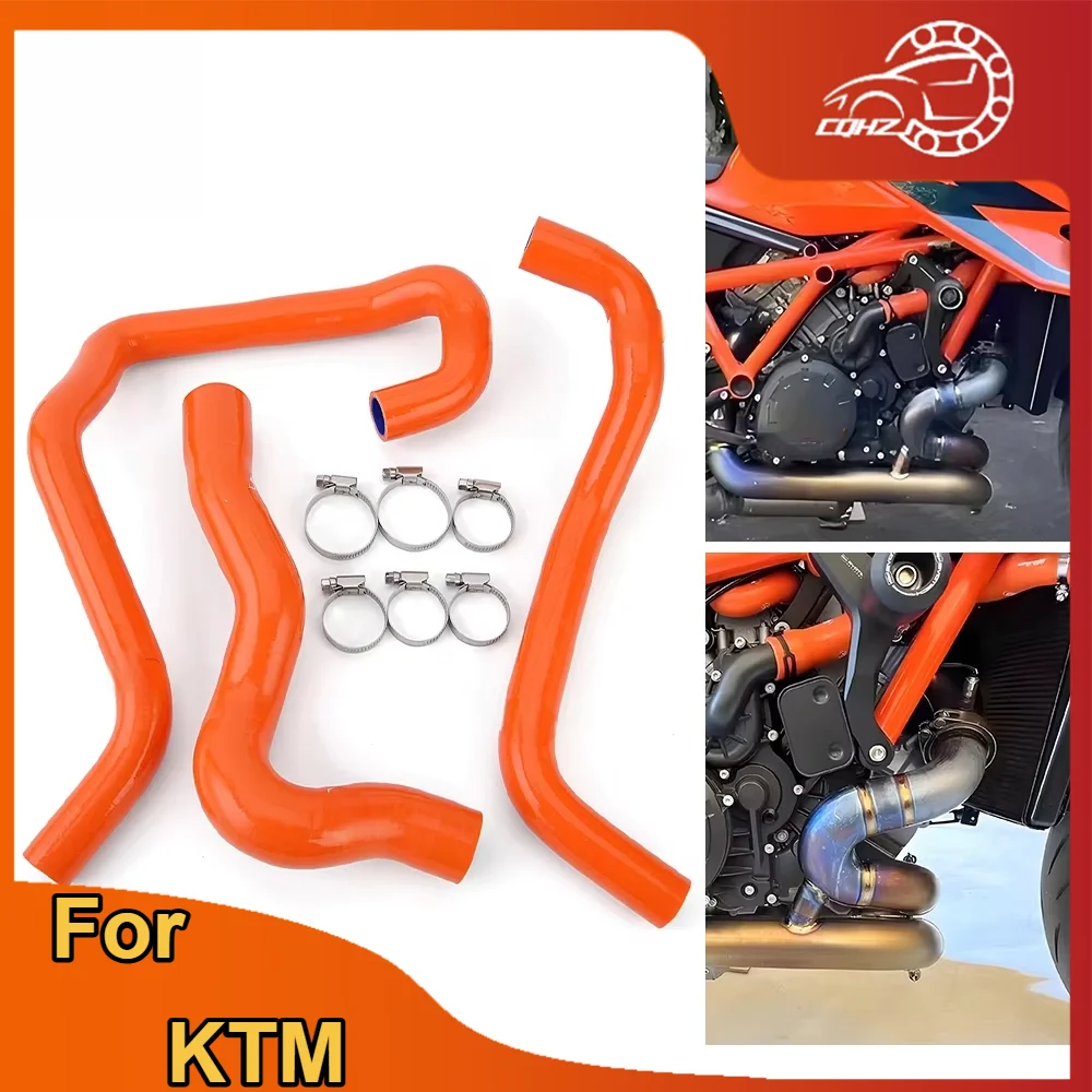 CQHZJ Motorcycle Silicone Radiator Coolant Hose Kit Water-cooled Pipes Tube For KTM 1290 Super Duke R RR 2021