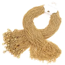 100pcs/lot 1mm/1.5mm/2mm Stainless Steel Cable Link Rolo Chain Necklace DIY Jewelry Making Chokers Necklace Wholesale Bulk
