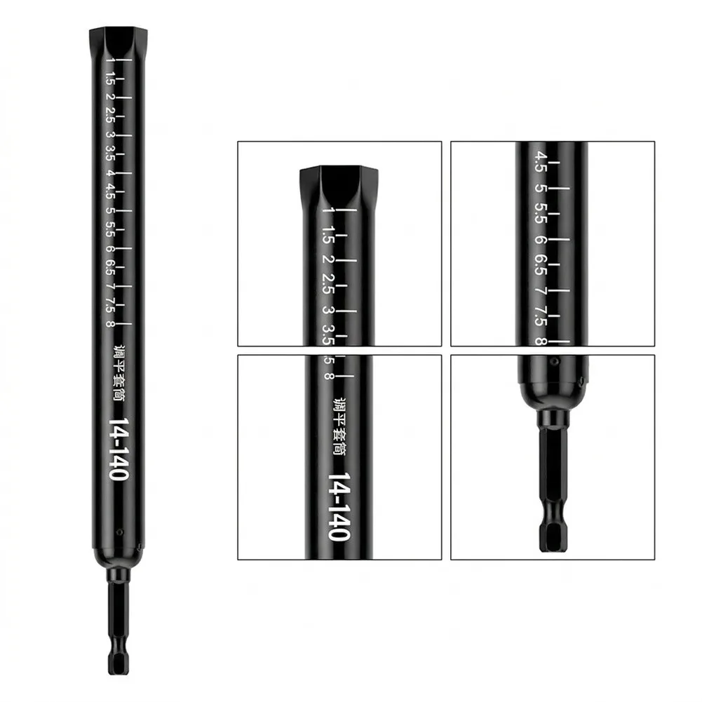 Ceiling Leveling Socket Set Steel Hollow Extension Wrench With Etched Gradation For Drywall Installation And Steel Keel Adjustme