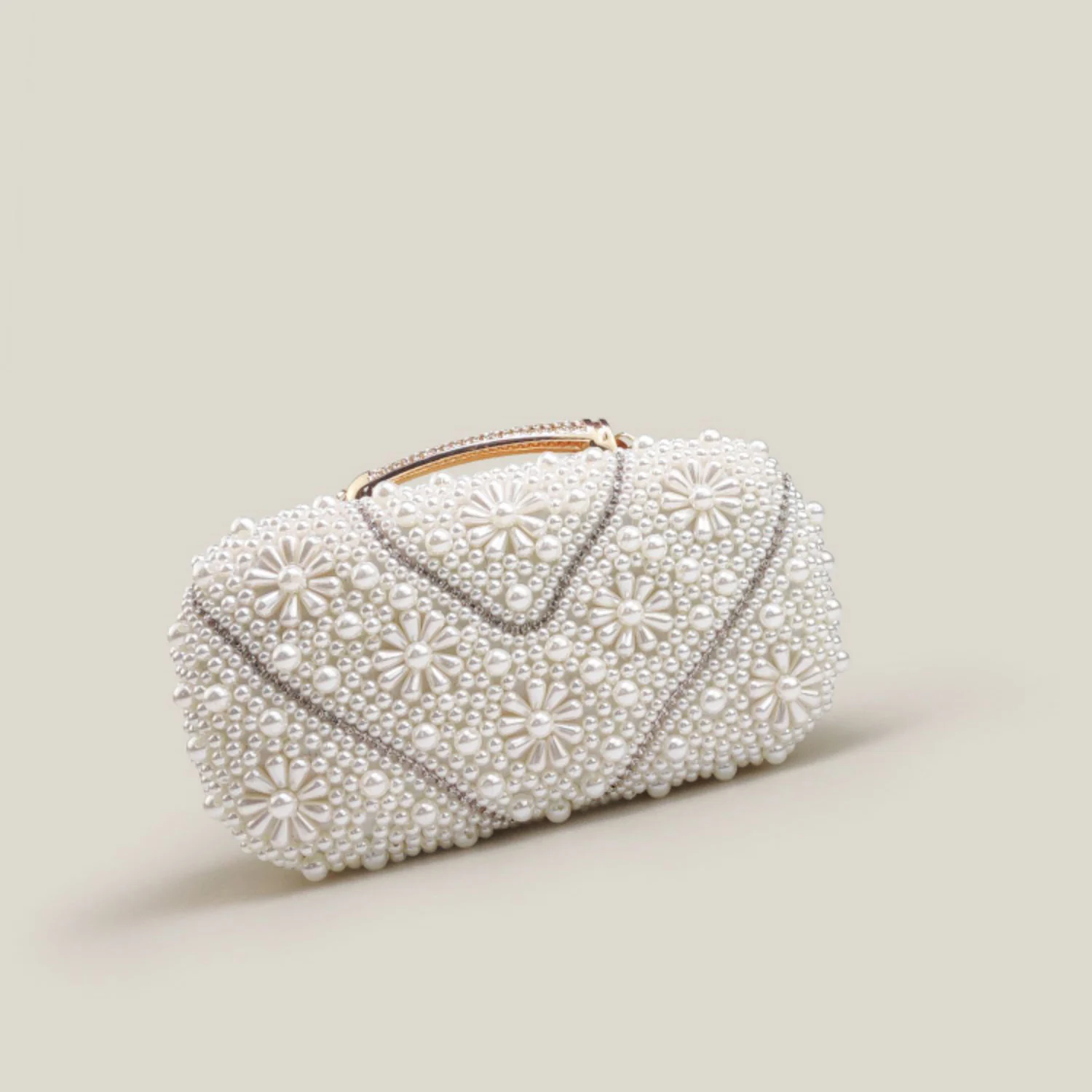 Neue handgefertigte Abendtasche mit Perlenbesatz, eine stilvolle und elegante Handtasche für Damen, ideal für Ausflüge und gesellschaftliche Anlässe, und ein modisches Accessoire.