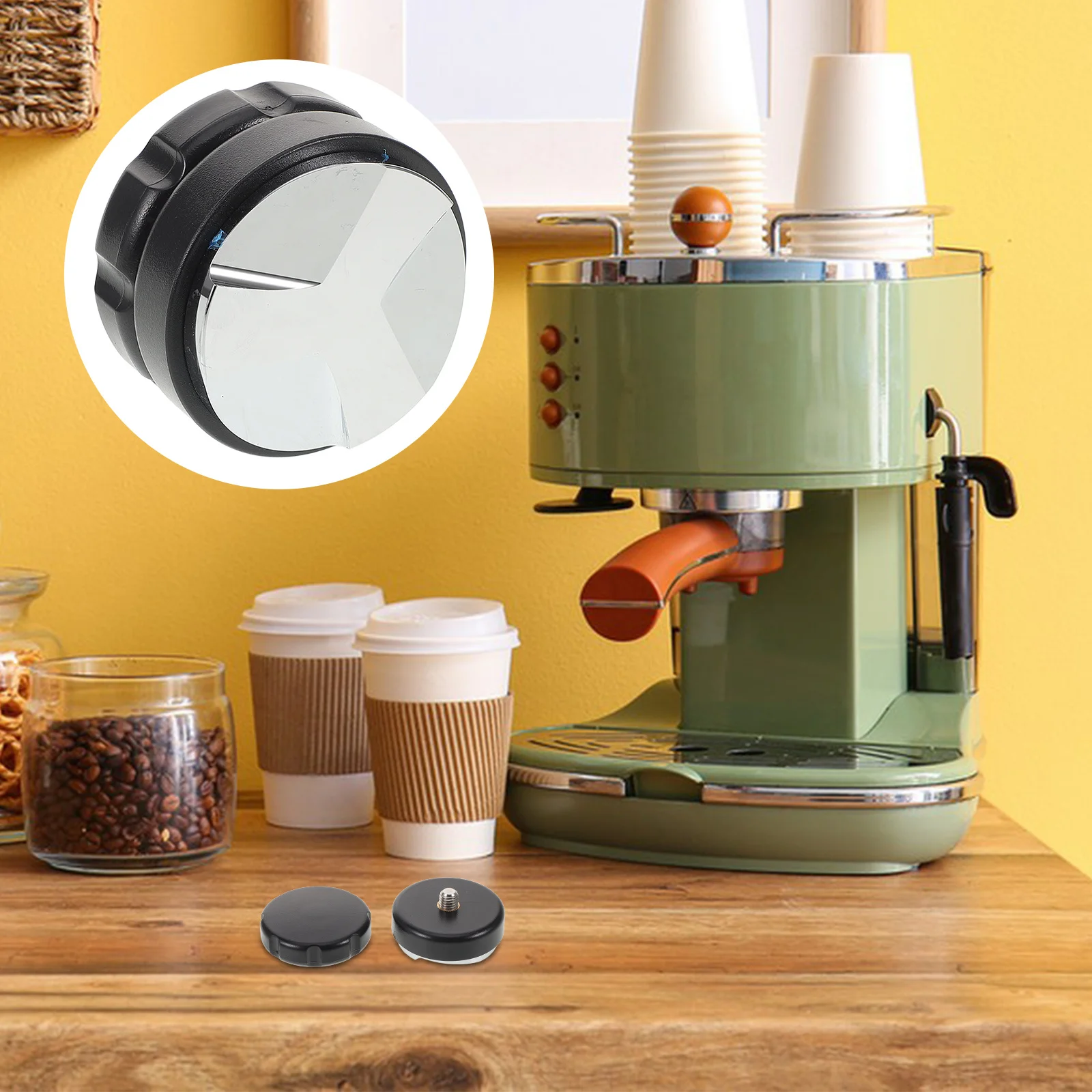 

Three-Leaf Coffee Tamper and Distributor Coffee Powder Pressing Tool ABS Aluminum Espresso Accessories