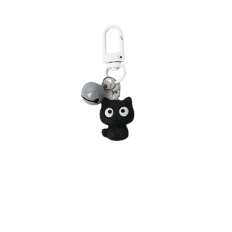 Schattige Veelzijdige Auto Sleutelhanger Creatieve Zwarte En Witte Kat Hanger Rugzak Hanger Kawaii Sleutelhanger Dagelijks Eenvoudig Meisje Accessoires