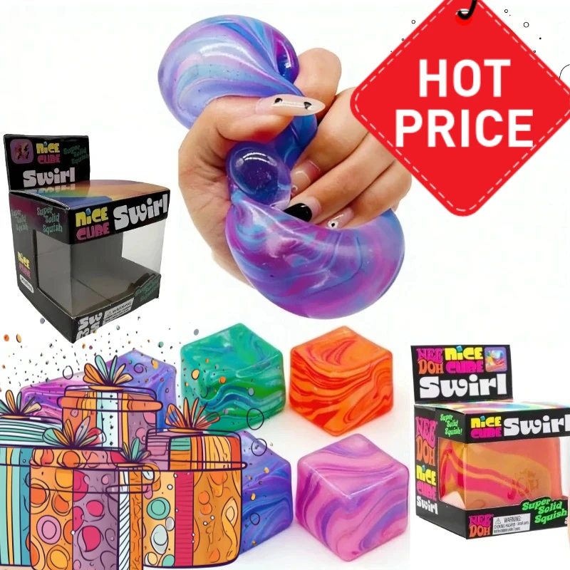 

NEW HOT Needoh Soft and Glutinous Sensory Stress-relief Toy Cube Filled with Gel Stretchable Ball Soft Ice blindbox Slow Rebound