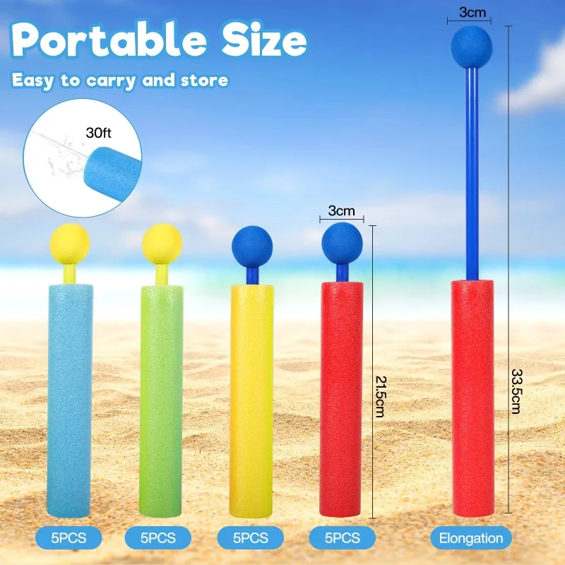 Foam Water Gun for Kids 20 Pieces Water Gun for Games Pool Garden Beach Outdoor Games 3+ Years Watergun Blaster Toy Party Gift